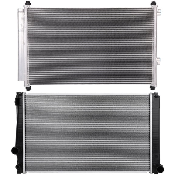 cciyu 3575 Condenser and 2892 Radiator Replacement for 2006-2012 for Toyota for RAV4