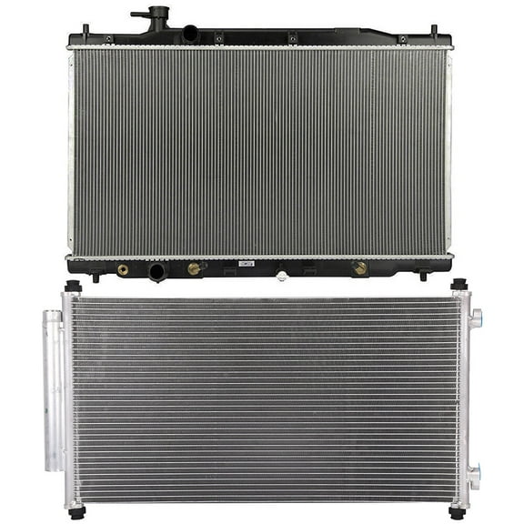 cciyu 3599 Condenser and 13031 Radiator Replacement for 2007-2009 for Honda for CR-V
