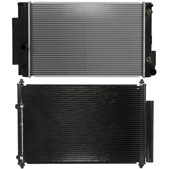 cciyu 3686 Condenser and 13001 Radiator Replacement for 2008-2015 for Scion for xB