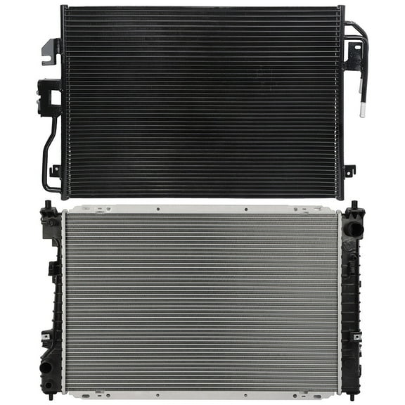 cciyu 3782 Condenser and 13041 Radiator Replacement for 2008-2012 for Ford for Escape 2008-2011 for Mazda for Tribute 2008-2011 for Mercury for Mariner