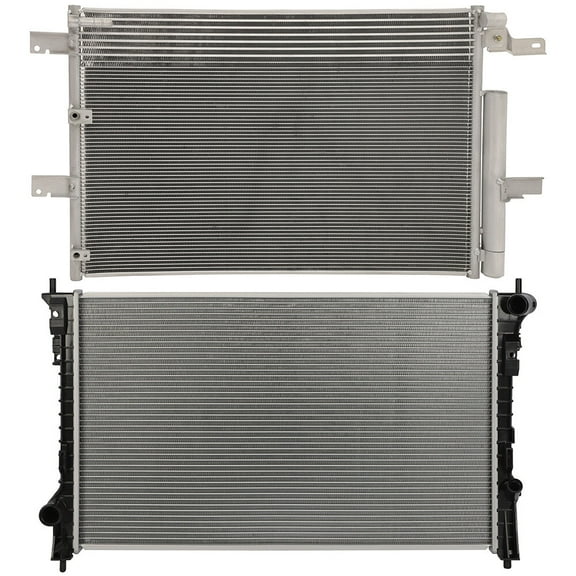 cciyu 3894 Condenser and 2936 Radiator Replacement for 2011-2014 for Ford for Edge 2011-2015 for Lincoln for MKX