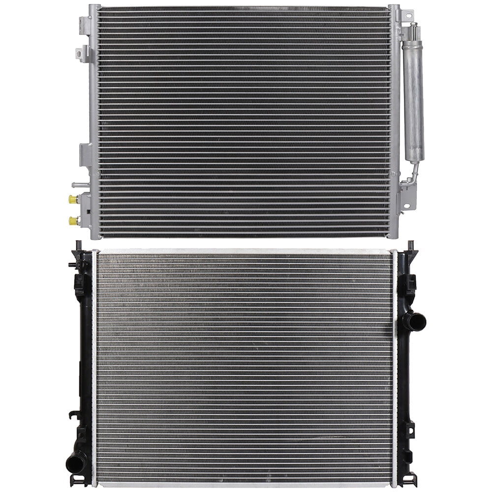B2767 Radiator cciyu 3897 Condenser and 2767 Radiator Replacement for 2005-2009 for ...