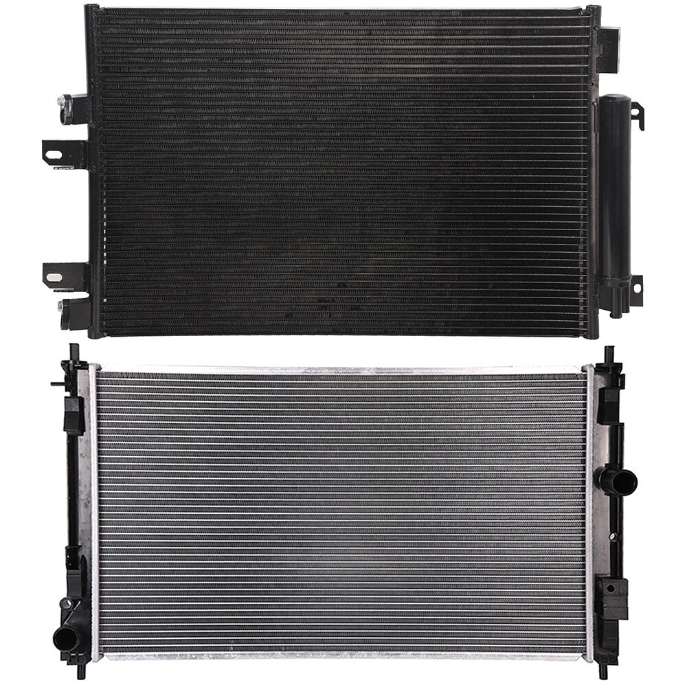 cciyu 3982 Condenser and 2951 Radiator Replacement for 2010-2012 for ...