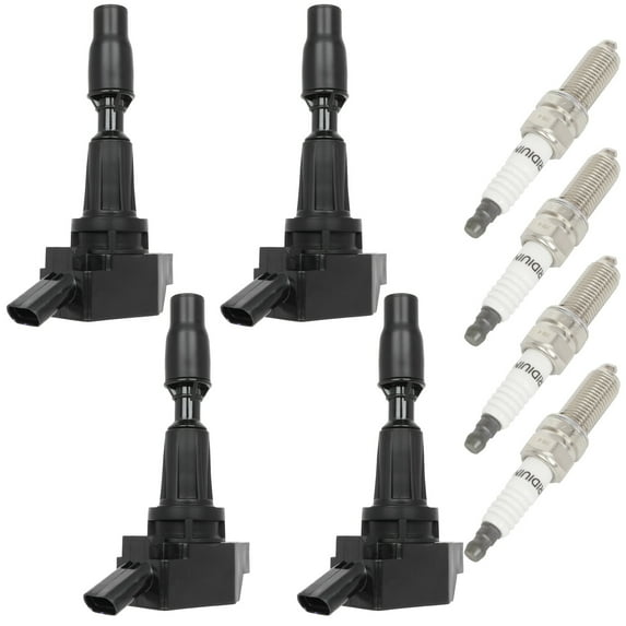 cciyu 4 ignition coils wilth 4 iridium Spark Plugs UF764 Compatible for Hyundai Santa Fe 2019-2020 L4 2.4L, Santa Fe Sport 2016-2018 L4 2.4L, Sonata 2015 L4 2.0L (To 1/2/2015), Sonata 2016-2019 L4