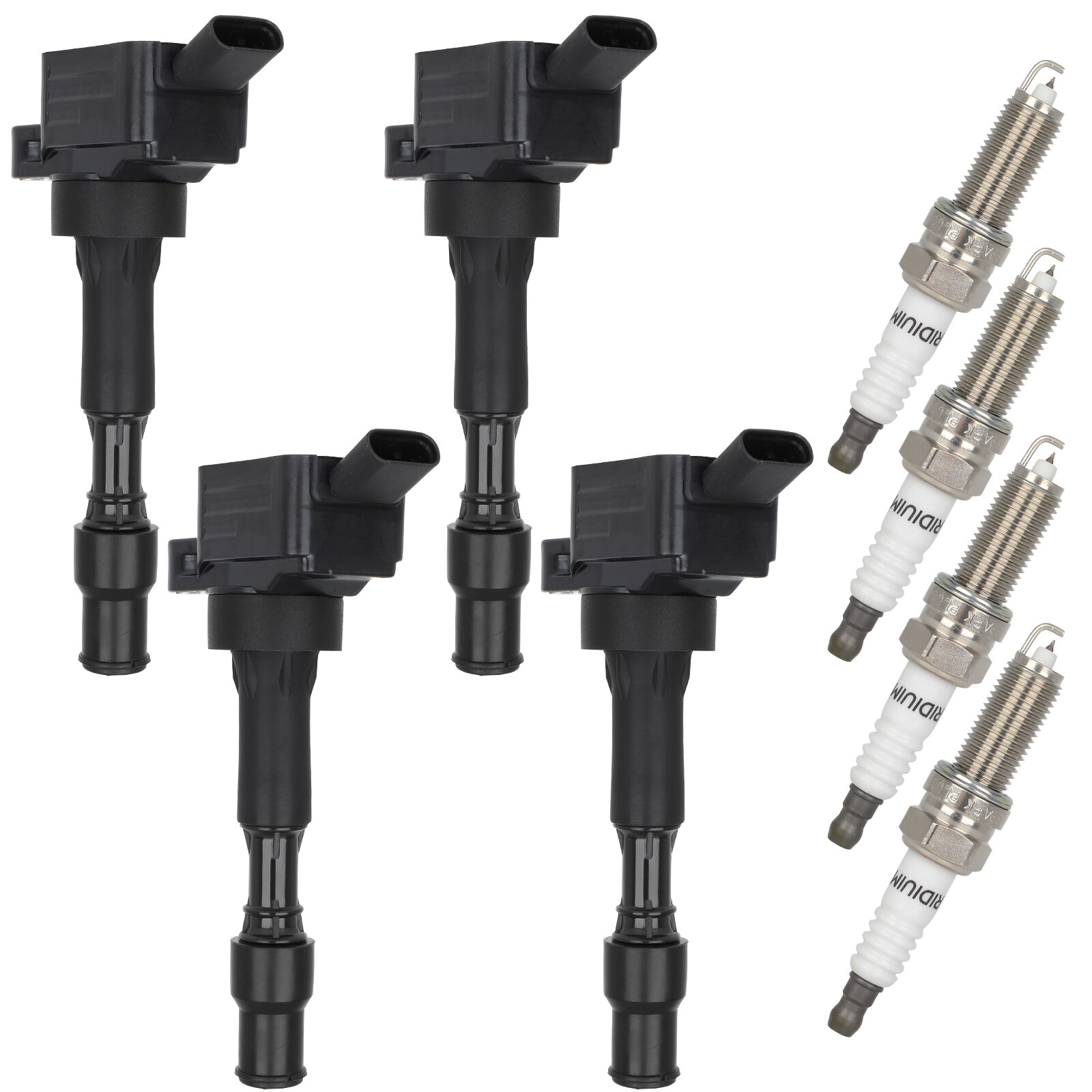 cciyu 4 Bobinas de Encendido con 4 Bujias de Iridio para Hyundai Elantra Sonata Kona para Kia Forte Optima 2.0L GN10877,UF816,UF-816,49137