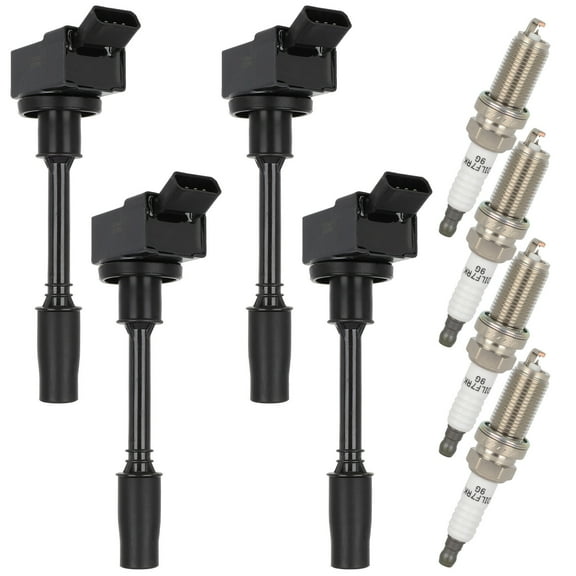 cciyu 4 ignition coils with 4 iridium Spark Plugs for Lexus NX200t GS200t IS200t RC300 90919-02240 UF916 UF-916