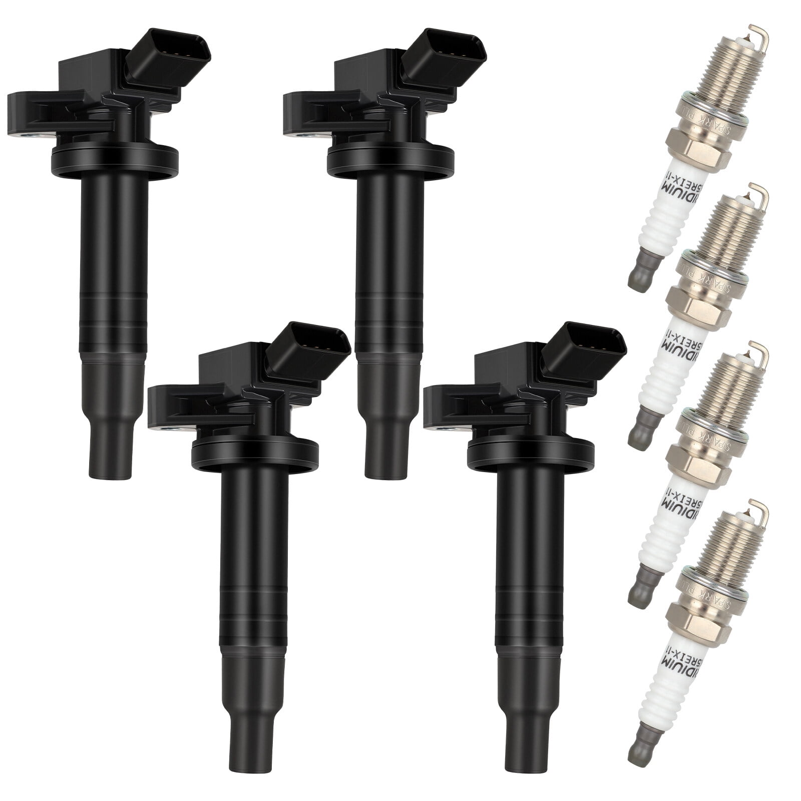 cciyu 4 ignition coils with 4 iridium Spark Plugs for Toyota Corolla Celica GT Prizm Vibe Matrix XR MR2 Spyder 2000-2009 L4 1.8L UF247 5C1074 COP49