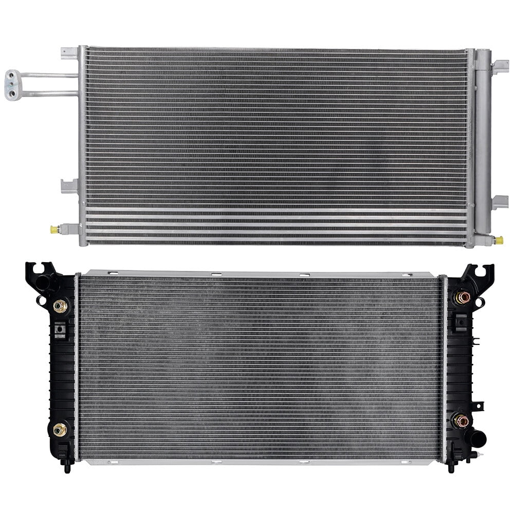 cciyu 4283 Condenser and 13397 Radiator Replacement for 2015-2016 for ...