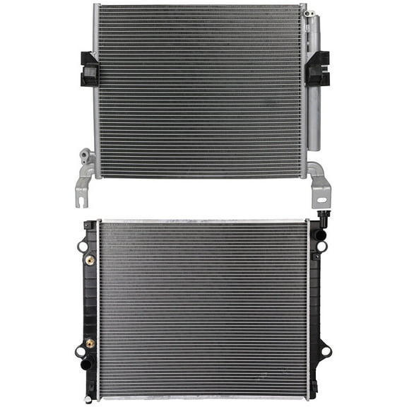 cciyu 4369 Condenser and 2802 PA16/AT Radiator Replacement for 2012-2015 for Toyota for Tacoma