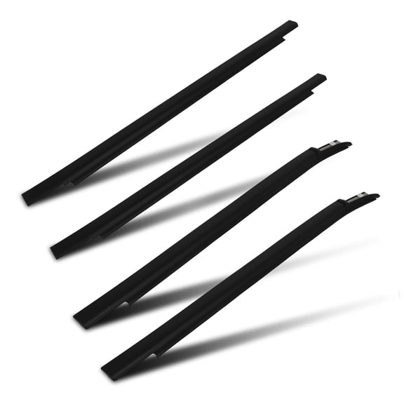 cciyu 4PCS Black Window Molding Trim Compatible with 2000-2006 For Toyota For Tundra OEM 75740-0C022 75730-0C022 75720-0C010 75710-0C010 Noise Reduction & Leak Proof