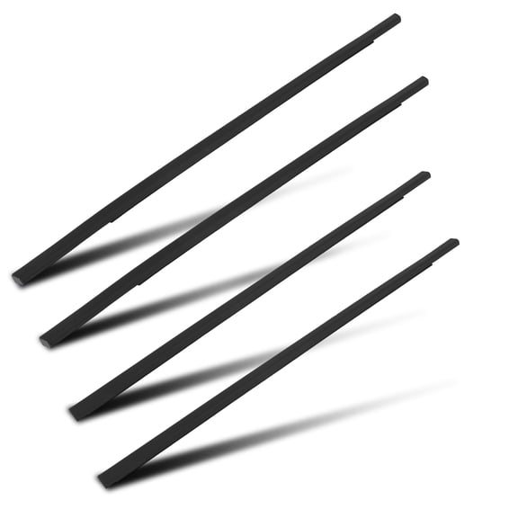 cciyu 4PCS Black Window Molding Trim Compatible with 2016-2021 For Honda For Civic 4 Door Sedan OEM 72450-TEA-T01 72410-TEA-T01 72950-TEA-T01 72910-TEA-T01  Noise Reduction & Leak Proof