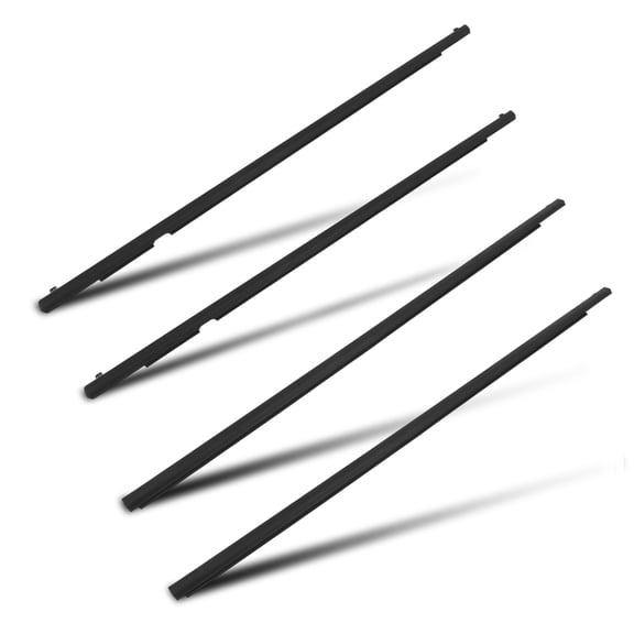 cciyu 4PCS Black Window Molding Trim Compatible with 2004-2009 For Mazda 3 BK Series Sedan OEM MAA1Y6067 Noise Reduction & Leak Proof