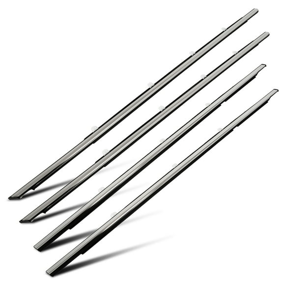 cciyu 4PCS Chrome Window Molding Trim Compatible with 2008-2012 for Honda for Accord OEM 72410-TA0-A01 72450-TA0-A01 72910-TA0-A01 72950-TA0-A01  Noise Reduction & Leak Proof