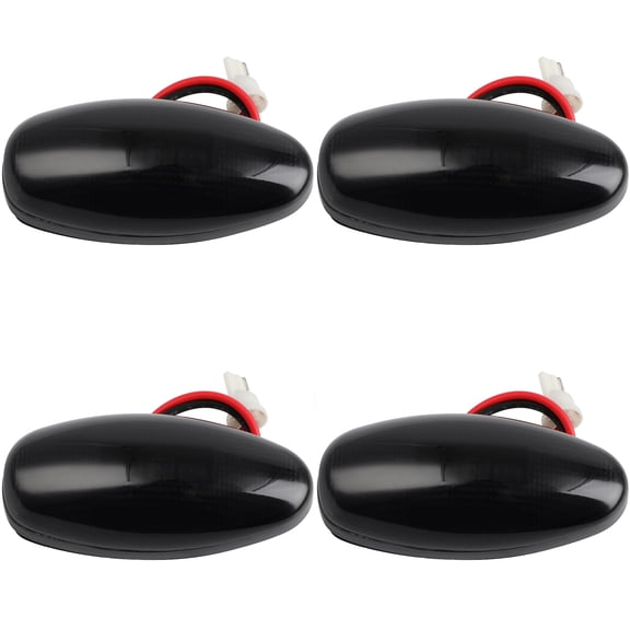 cciyu 4Pcs For GMC Sierra 3500 3500 HD 2001-2006 LED Fender Bed Side Marker Lights Set Fit For Chevy Silverado 1500 3500 2500 HD 3500 HD Smoked Lens Amber/Red Light Front Rear Side Fender Light