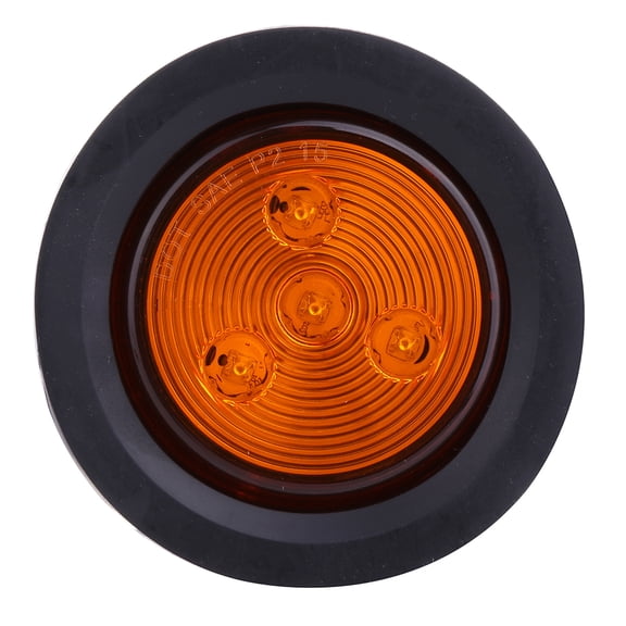 cciyu 4x 2.5" Round 4 Led LED Trailer Tail Lights Round Led Stop Turn Tail Lights Brake Trailer Lights Turn Signal Light Amber Light Stop Turn Brake Tail Lights Flush Mount for Trucks RV