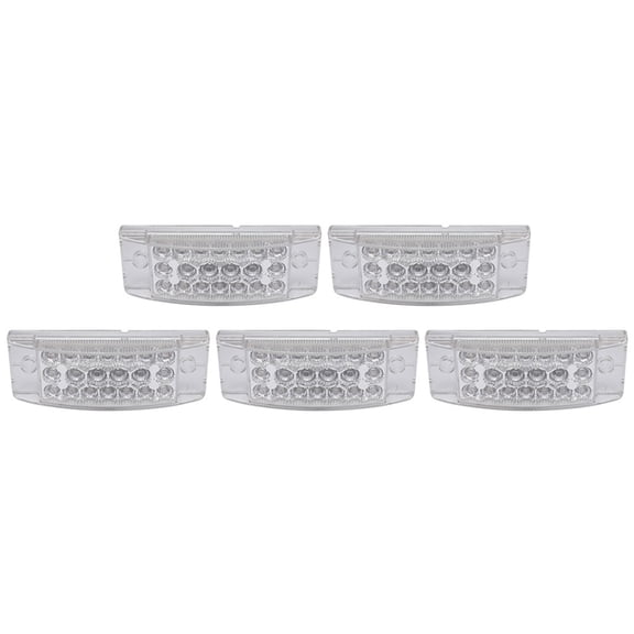 cciyu 5x 6 inch Rectangle 20 Led LED Side Marker Clearance Trailer Lights 21 Diodes w/Reflectors Led Stop Turn Tail Brake Lights Clear Len Red Light Led trailer lights Turn Signal and Parking Lights