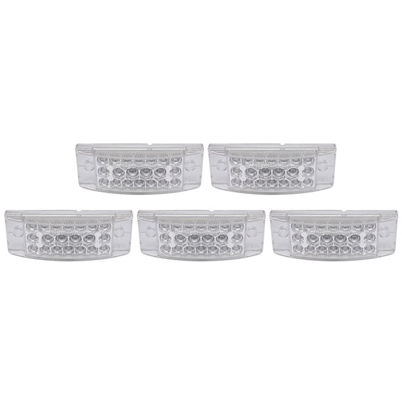 cciyu 5x Clear 6" LED Rectangle Side Marker Clearance Trailer Lights 21 Diodes with Reflectors Waterproof Rectangular Led Stop Turn Tail Brake Lights Surface Mount
