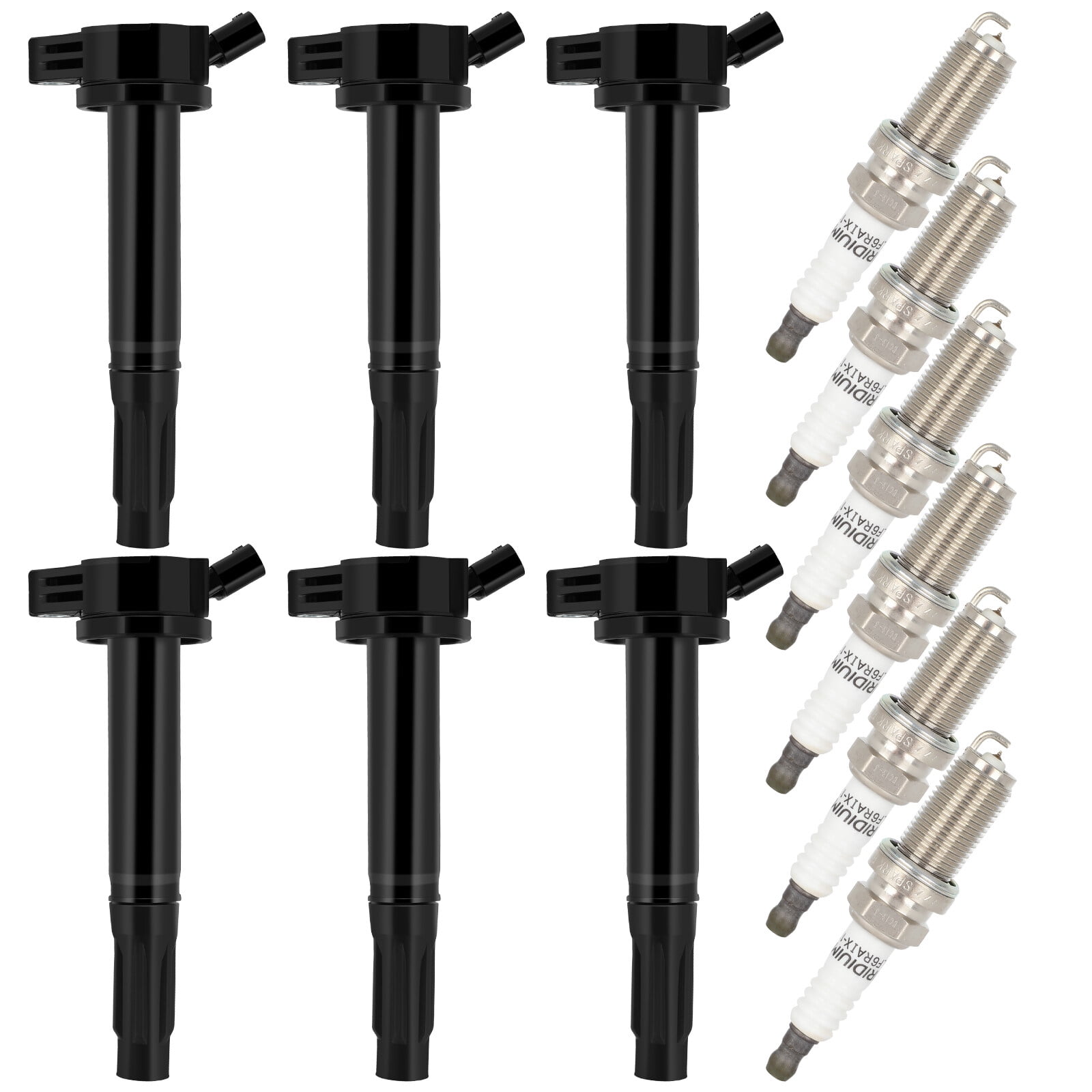 cciyu 6 ignition coils with 6 iridium Spark Plugs for Toyota for Lexus Avalon Camry Rav4 Sienna Venza Highlander IS350 RX450h ES350 2.5L 2.7L 3.5L UF-487 C1601 90919-02255