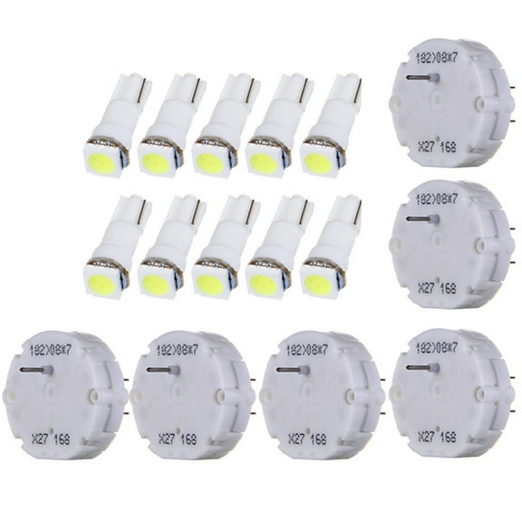 cciyu 6pcs X27.168 Stepper Motor Instrument Cluster Repair Speedometer Gauge with 10pcs T5 Super Bright:Bulbs White