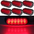 cciyu 6x 6 Led STF9 Red Light Oval 945R LED Truck Trailer Light Kit