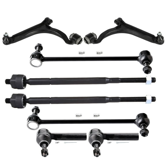 cciyu 8PCS Front Lower Control Arm and Ball Joint Sway Bar End Link Tie Rod End Assembly for 2004-2008 for Chrysler for Pacifica