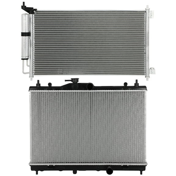 cciyu Aluminum Radiator Replacement 2009-2014 for Nissan for Cube13127 radiator Plastic Radiator Auto Parts Complete radiator Radiator Engine Coolant Radiator Assembly Radiator