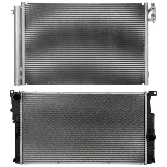 cciyu Aluminum Radiator Replacement 2012-2013 for BMW for 328i 13394 radiator Plastic Radiator Auto Parts Complete radiator Radiator Engine Coolant Radiator Assembly Radiator