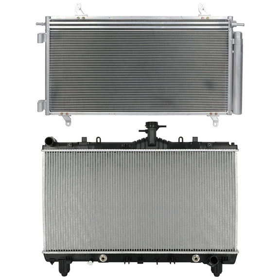 cciyu Aluminum Radiator Replacement 2012-2015 for Chevrolet for Camaro 13341 radiator Plastic Radiator Auto Parts Complete radiator Radiator Engine Coolant Radiator Assembly Radiator