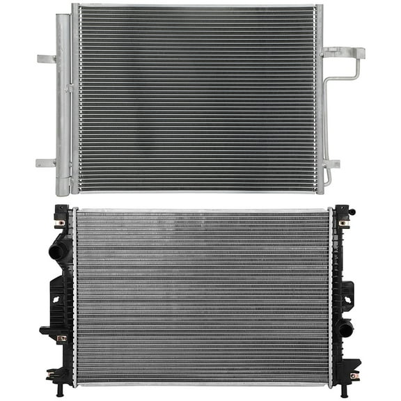 cciyu Aluminum Radiator Replacement 2013-2018 for Ford for C-Max Plastic Radiator Auto Parts Complete radiator Radiator Engine Coolant Radiator Assembly Radiator