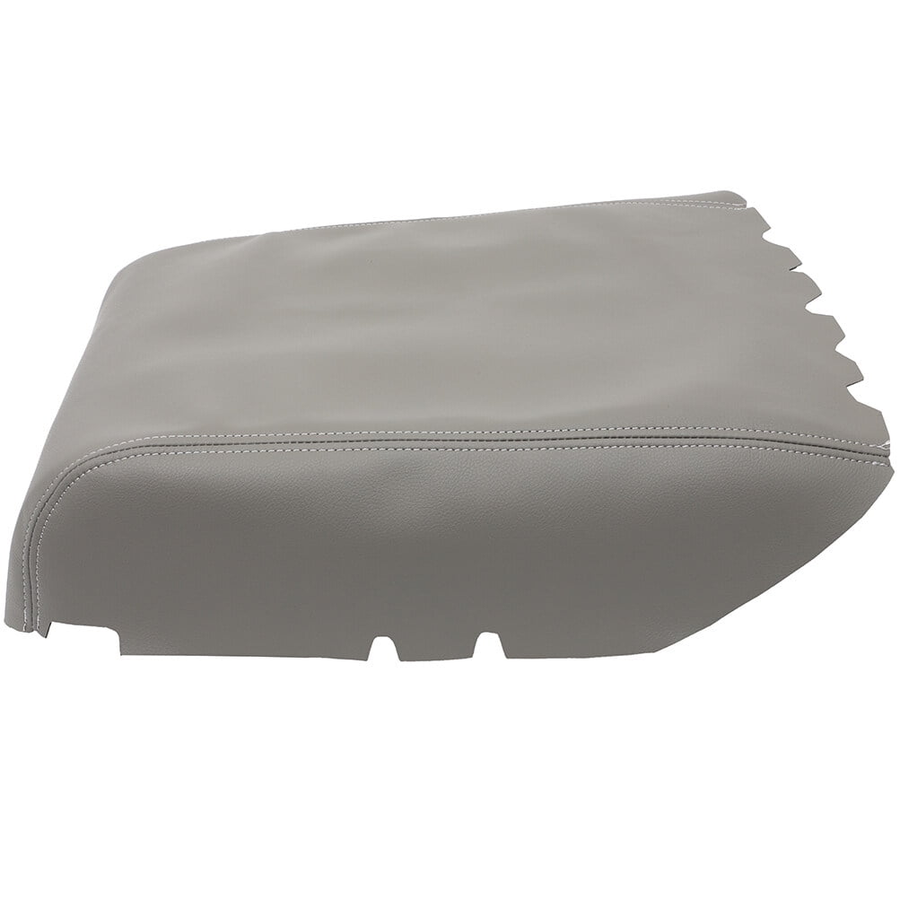 cciyu Armrest Center Console Lid Cover Gray Leather Armrest Covers ...