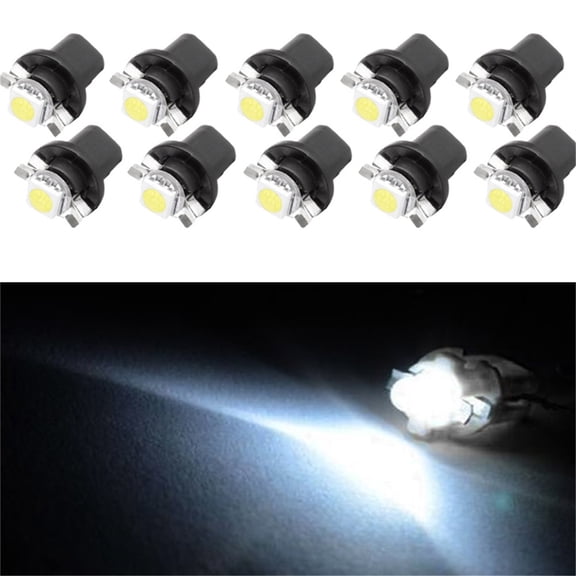 cciyu B8.5D 1-5050-SMD White Instrument Cluster Dash Panel Lights Super Bright:Bulbs 10PCS