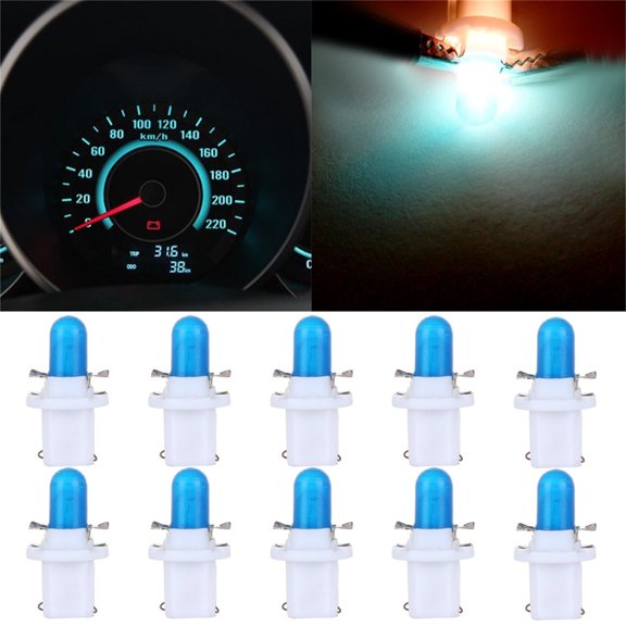 cciyu B8.5D Ice Blue Instrument Cluster Dash Panel Lights Super Bright:Bulbs Neo Wedge Halogen Lights 10PCS