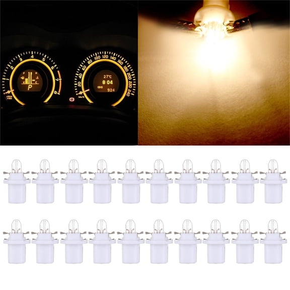 cciyu B8.5D Warm White Instrument Cluster Dash Panel Lights Super Bright:Bulbs Neo Wedge Lights 20PCS