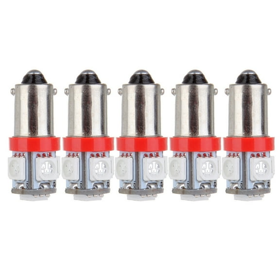 cciyu BA9S 5-5050-SMD Red Instrument Cluster Dash Panel Lights Super Bright:Bulbs 5PCS