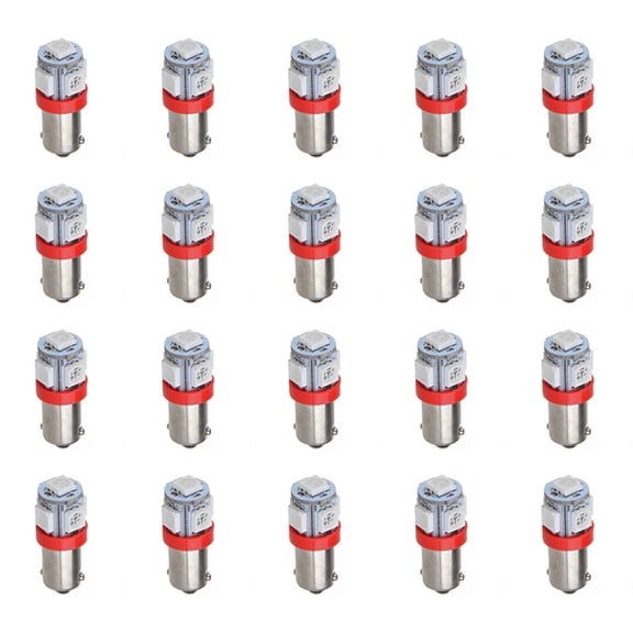 cciyu BA9S 5-5050-SMD Red Instrument Cluster Dash Panel Lights Super Bright:Bulbs