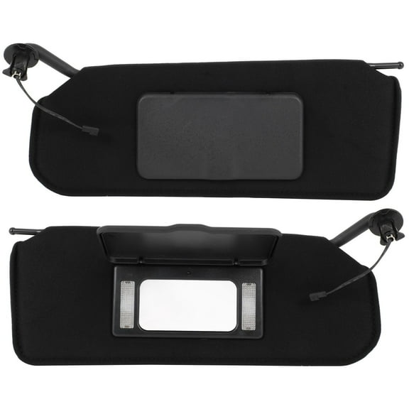 cciyu Black Windshield Sun Visor Mirror Left & Right sides Replacement fit for 1997-2004 for Chevrolet Corvette C5