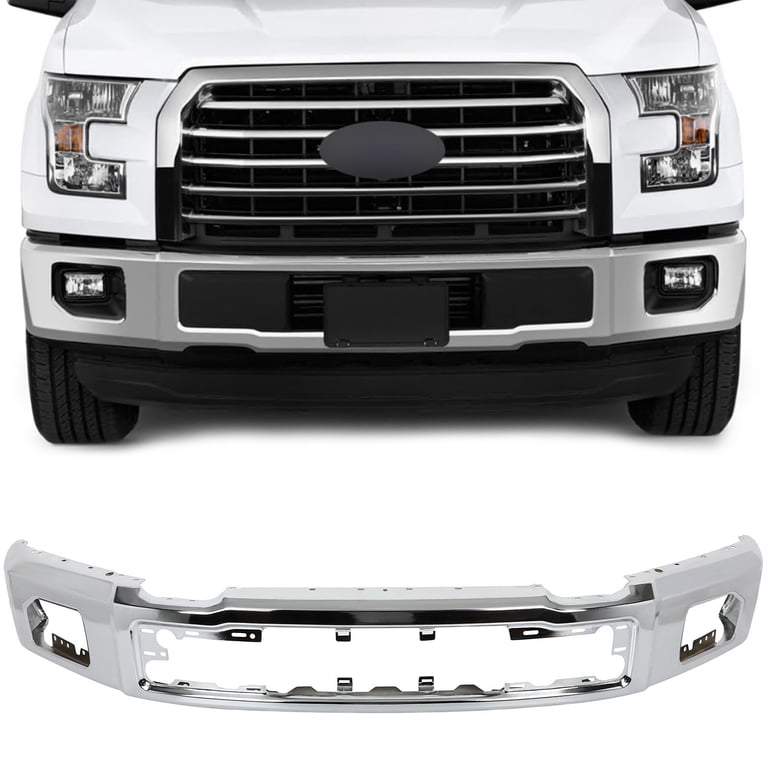 Steel Front Bumper Face Bar Chrome For 2015-2017 Ford Steel Front Bumper Face Bar Chrome For 2015-2017 Ford