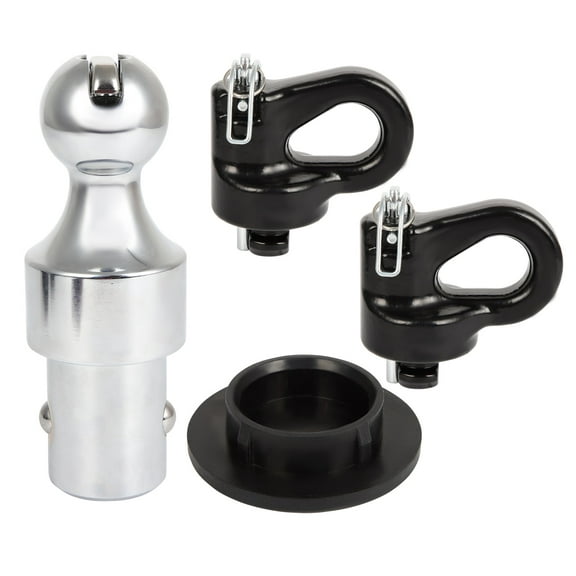 cciyu Curt-60639 Trailer Hitch Ball Kit Gooseneck Ball Safety Chain Kit Compatible with for Chevrolet for Ford for GMC for Nissan