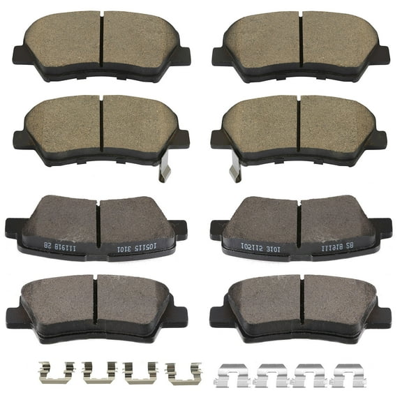cciyu D1543 & D1544 Front & Rear Ceramic Disc Brake Pads Kit For Hyundai Elantra 2011-2016,For Hyundai Elantra GT 2013-2016,For Hyundai Veloster 2012-2016