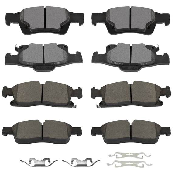 cciyu D1904 & D1498 Front & Rear Disc Brake Pads Kit For Dodge For Durango 2011-2022,For Jeep Grand Cherokee 2011-2021,For Jeep Grand Cherokee WK 2022