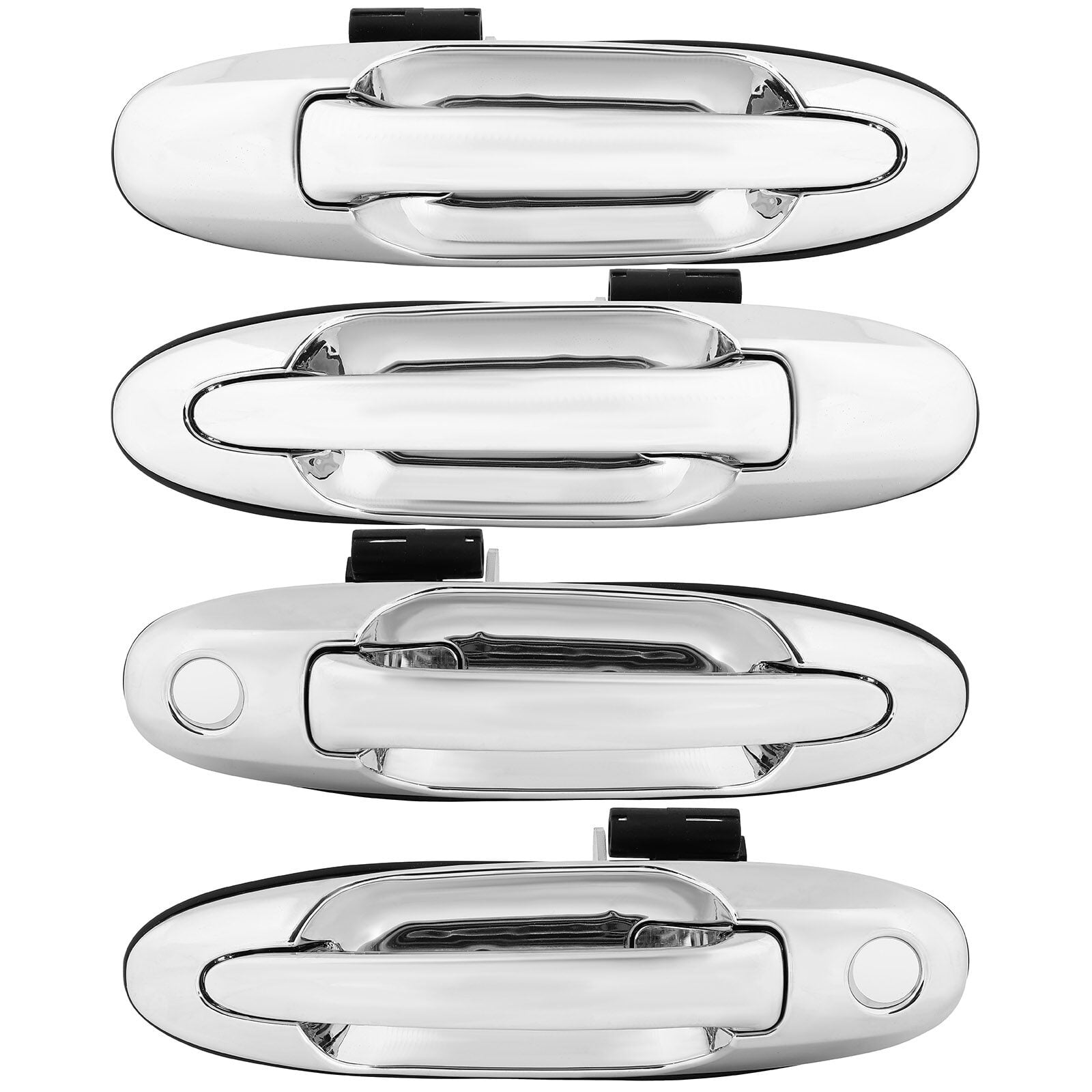 Replacement REPH462502C Exterior Door Handle Compatible with 2006-2010 Hummer H3 Front or Rear, Left Driver Right Passenger Chrome
