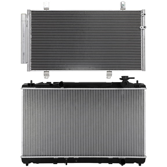 cciyu Engine Coolant Radiator Replacement with 2010-2011 for Toyota for Camry Replace 3396 AC Condenser 13368 Aluminum Radiators