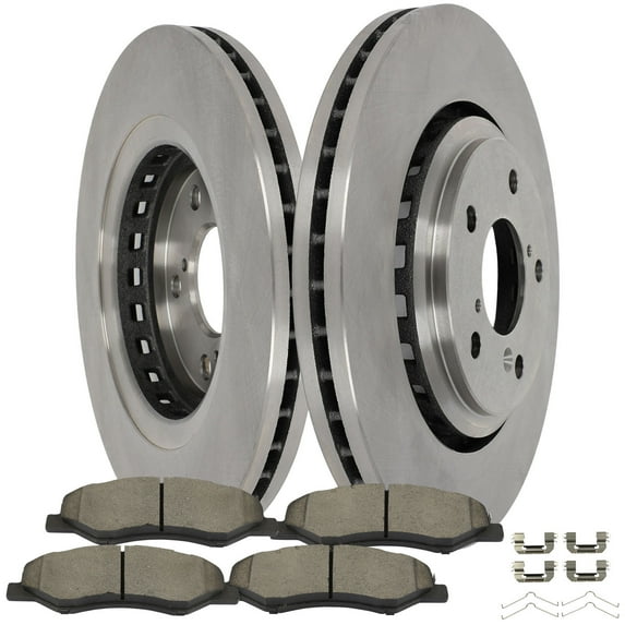 cciyu Front Brake Kits - 2 Brake Rotors & 4 Ceramic Pads Fit For Honda For Odyssey 2018-2023