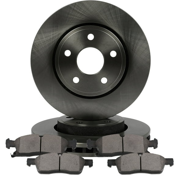 cciyu Front Brake Kits - 2 Brake Rotors & 4 Ceramic Pads fit For Dodge For Durango 2011-2020 For Jeep For Grand Cherokee 2011-2018