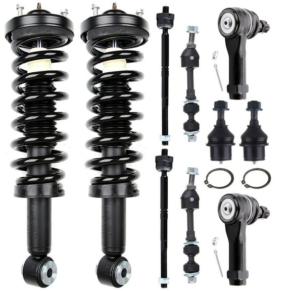 cciyu Front Complete Struts Assembly Ball Joint Stabilizer Bar Link Tie Rod End Fits for 2005-2008 for Ford for F-150 2006-2008 for Lincoln Mark LT 171362 ES3691 EV463 K80149 K80337 10PCS