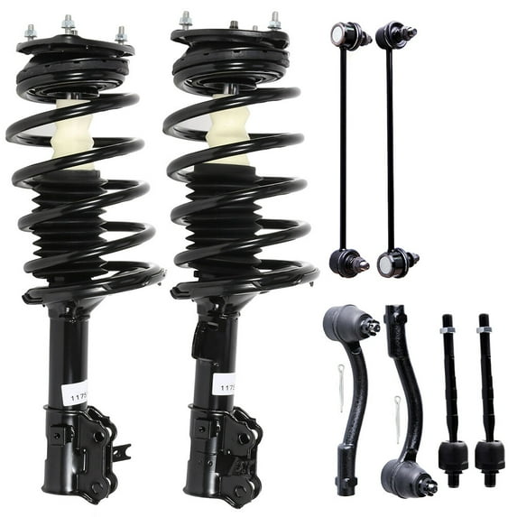 cciyu Front Complete Struts Assembly Stabilizer Bar Link Tie Rod End Fits for 2006-2011 for Hyundai Accent 172297 172298 ES800287 ES800288 EV800365 K80858 K80859 Quick Struts Assembly 8PCS