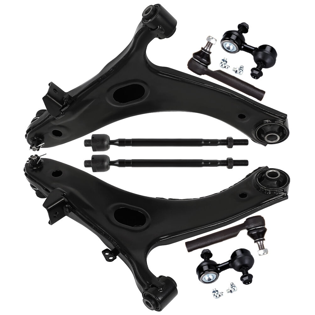 cciyu Front Lower Control Arm Ball Joint Inner Outer Tie Rod End Sway Bar End Link Compatible Fit 2009-2013 For Subaru Forester 8pcs Suspension Kit