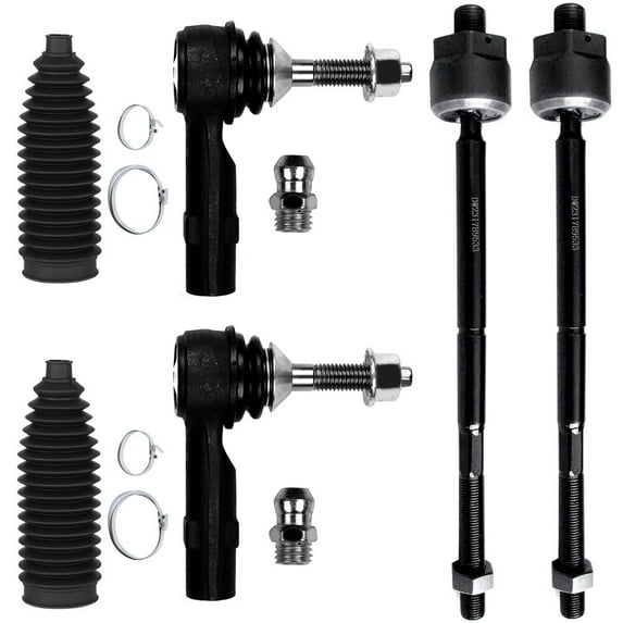 cciyu Front Outer Inner Tie Rod End Steering Rack Boot Compatible Fit For Ford Five Hundred Flex Freestyle Taurus Taurus X For Mercury Montego Sable Suspension Kit