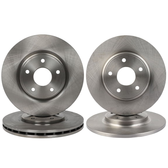 cciyu Front & Rear Brake Kits - 4 Disc Brake Rotors Fit For Chrysler For Town & Country 2012-2016,For Dodge For Grand Caravan 2012-2020,For Dodge For Journey 2012-2020