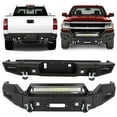 thumbnail image 1 of cciyu Front & Rear Bumper Compatible for 2016-2018 for Chevy Silverado 1500 with D-ring, LED Lights, 1 of 8